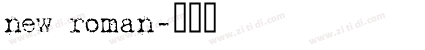 new roman字体转换